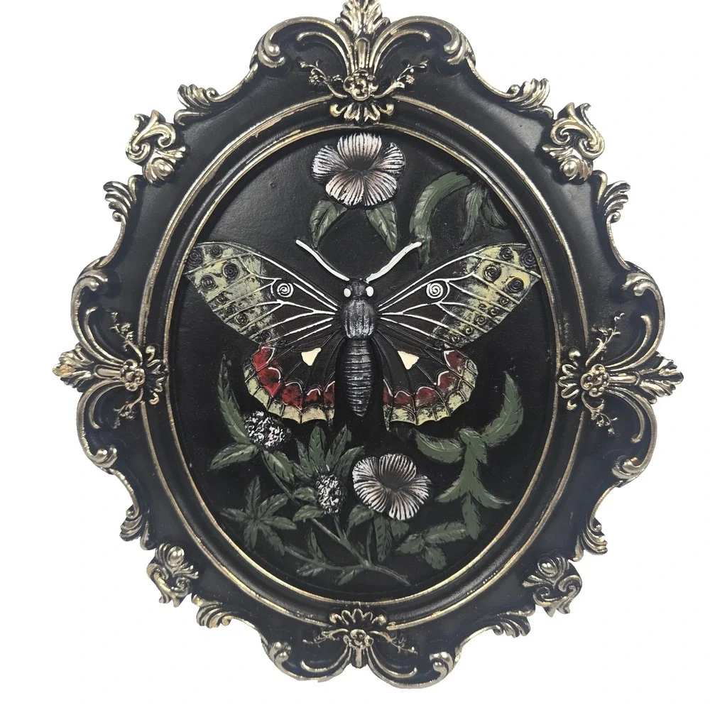 Unbranded Moth Wall Art Decor Adults Medium Black New Gothic Victorian Halloween